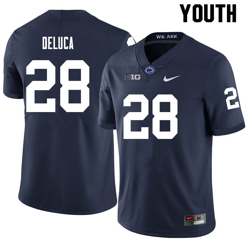 Youth #28 Dominic DeLuca Penn State Nittany Lions College Football Jerseys Sale-Navy - Click Image to Close